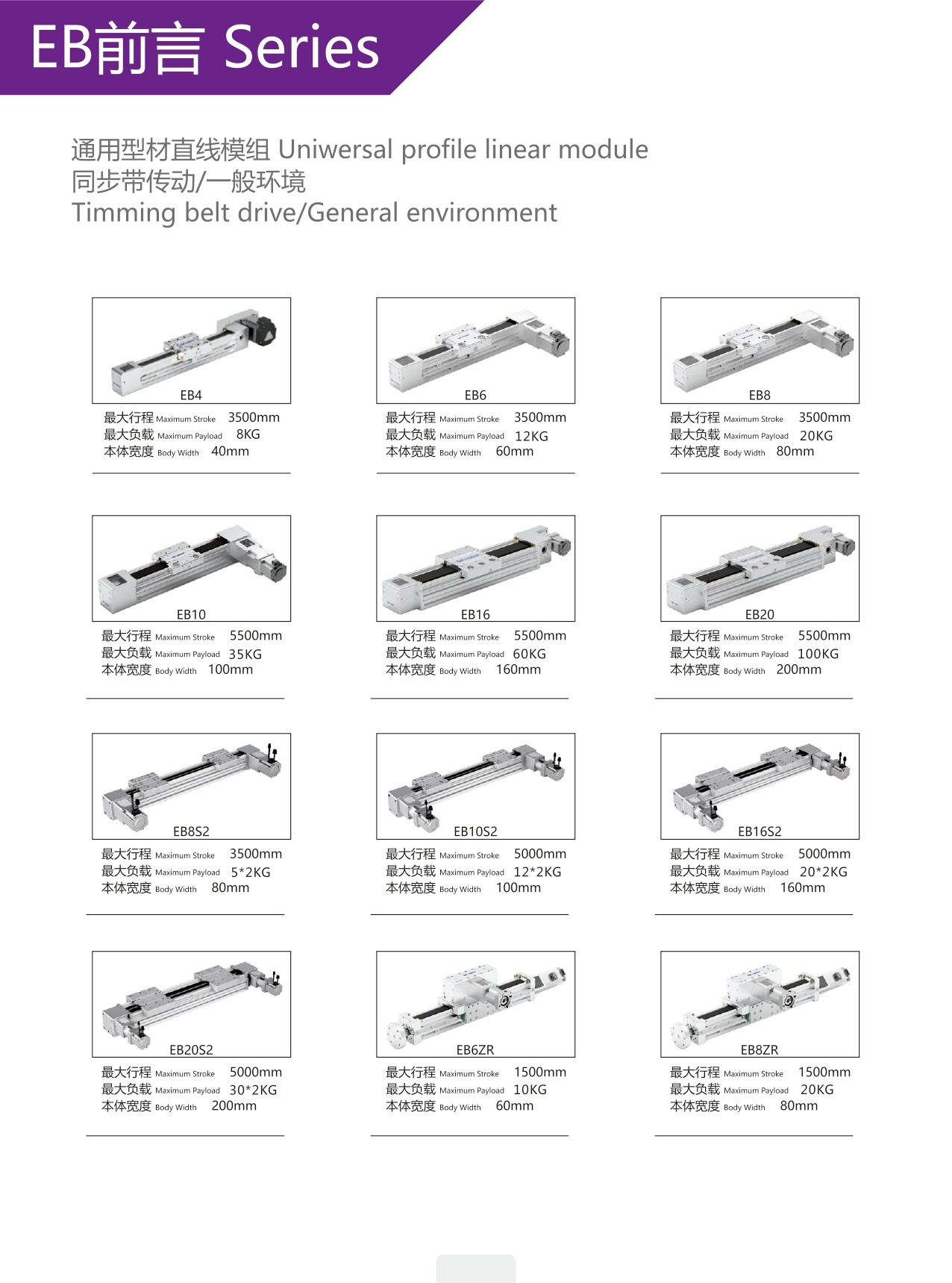 Universal Timming Belt Linear Module