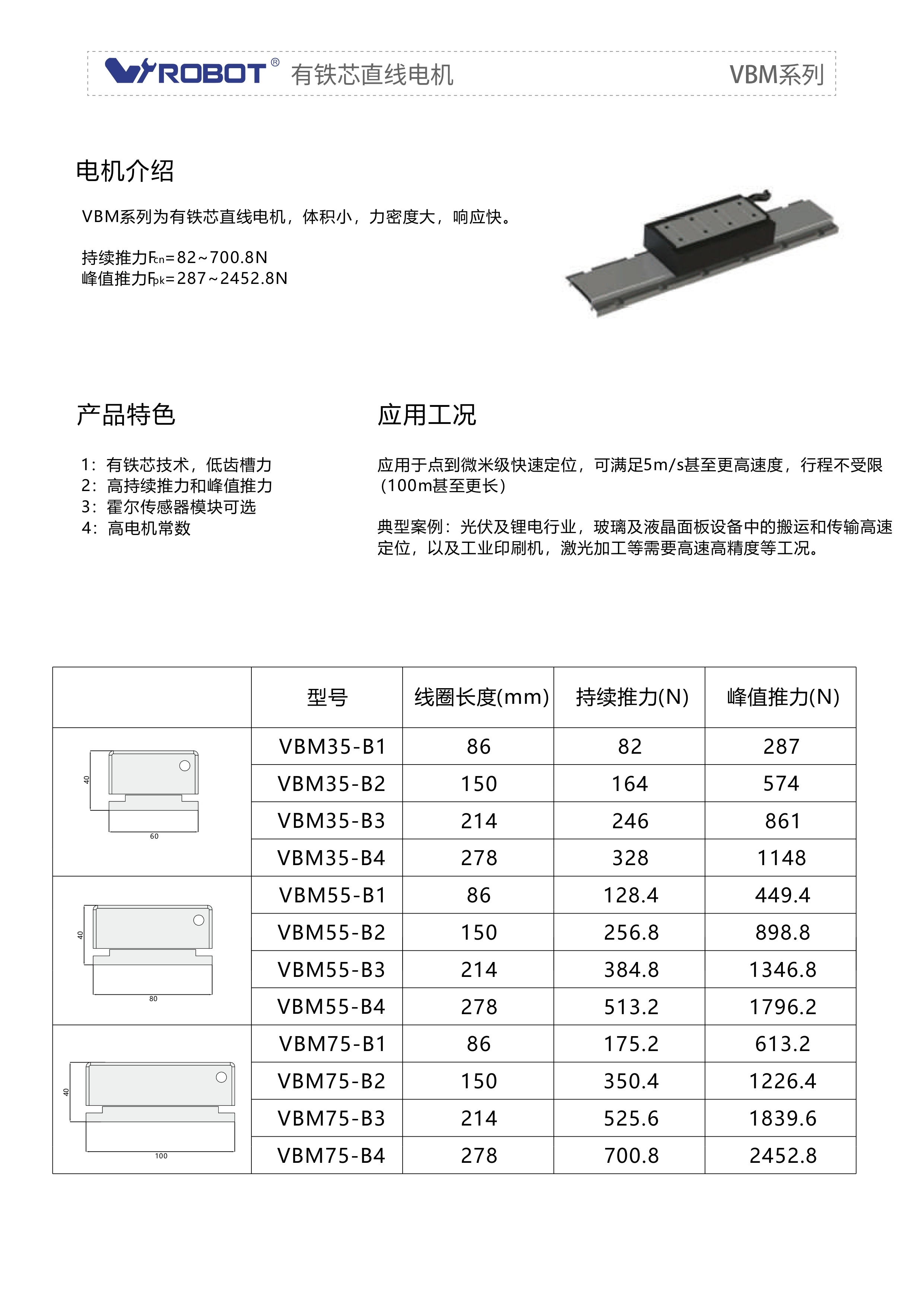 Flat motors with iron core